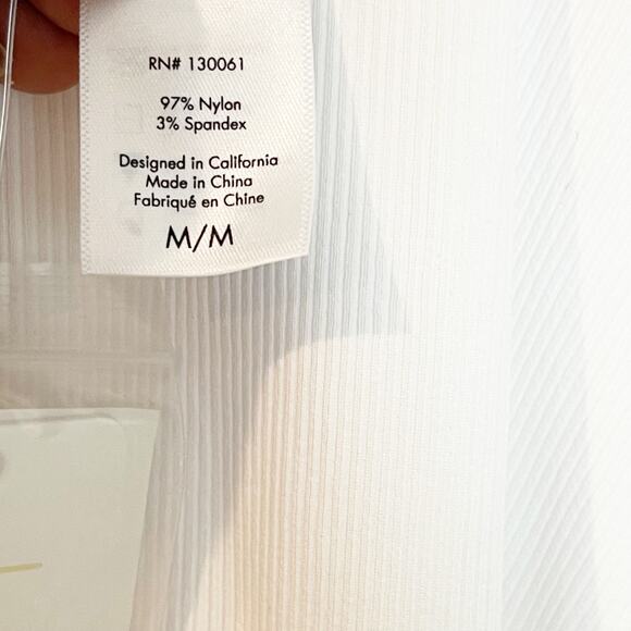 L*space Ribbed Float on One Piece Swimsuit White Size M NWT - Picture 8 of 10